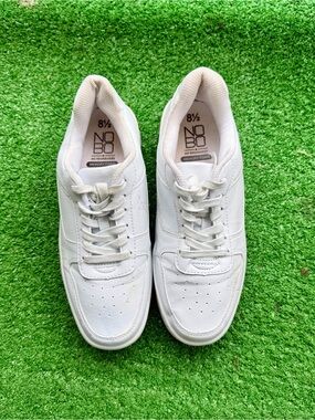 No Boundaries White Faux Leather Platform Court Sneakers US Women's 8.5